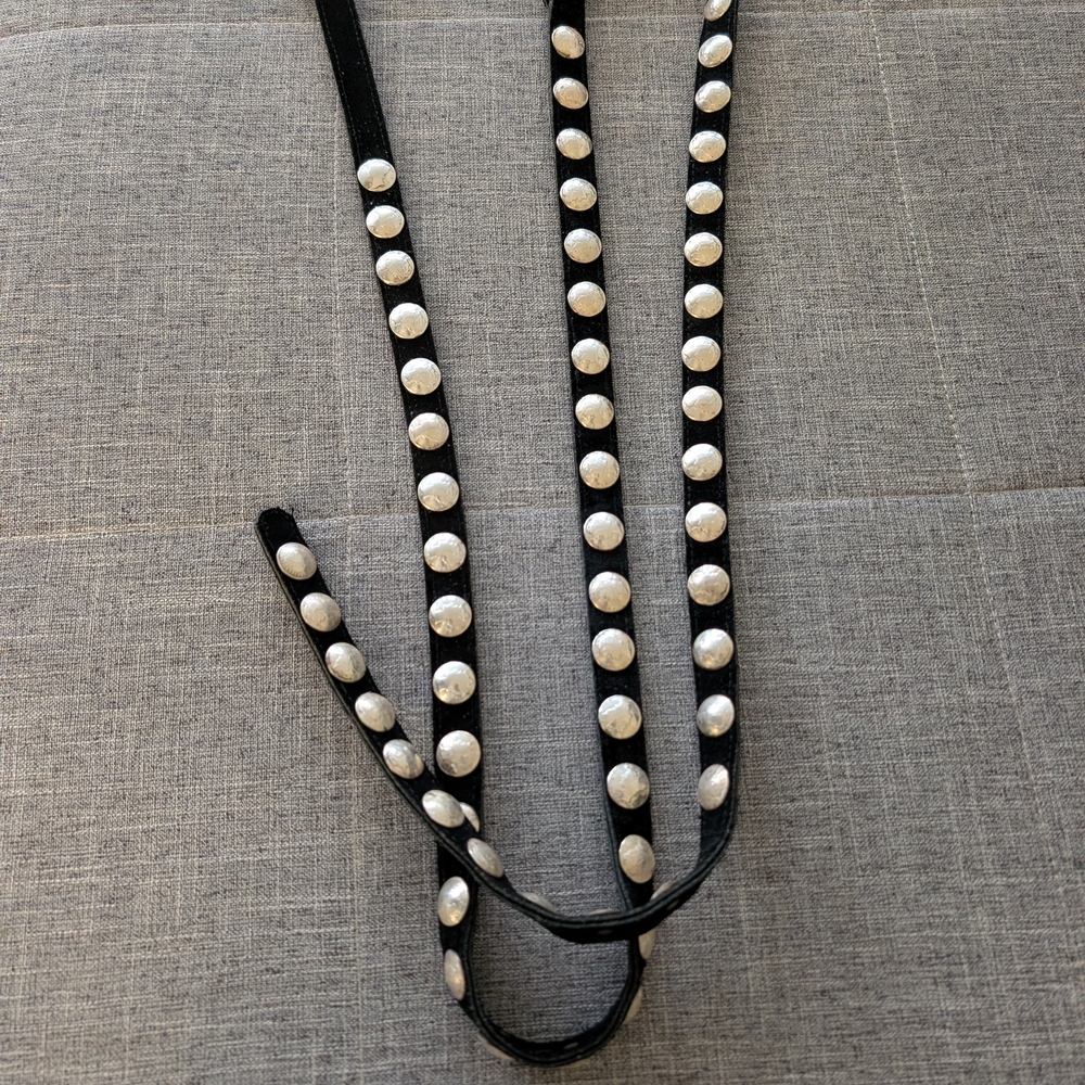 Silver and Black Buttoned Women's Accessory